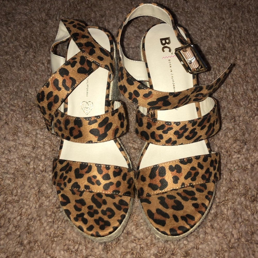 Cheetah Print Wedges